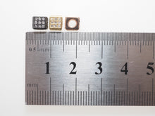 Load image into Gallery viewer, CZ Micro Pave Cube Large Hole Spacer Beads, Cubic Zirconia Spacer Beads, Gold,Silver,Rose Gold,Black Tone, 6mm,sku#G408