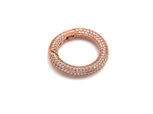 Load image into Gallery viewer, CZ Micro pave Round Clasp with Easy Open spring, sku#H260