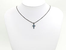 Load image into Gallery viewer, CZ Micro Pave Cross Charm, Black/Fuchsia/Turquoise/Cobalt Blue Cubic Zirconia Cross, 10x16mm, sku#X143