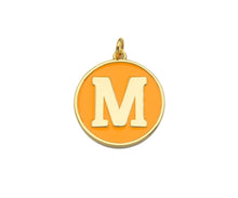 Load image into Gallery viewer, New Trendy Mustard Gold Enamel Initials Letter Charm/Pendant, Enamel Initial Alphabet Letters, Custom Naming Pendants, 25x28mm,sku#ML38