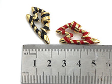 Load image into Gallery viewer, Colorful Enamel Pave Lightning Shape Clasp, Gold Plated Screw Clasp, Carabiner Clasp, 18x32mm, sku#K80