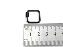 Load image into Gallery viewer, Colorful Enamel pave Square Shape Clasp, Black/Red/Pink/White/Blue Carabiner Clasp, 18mm, sku#H242