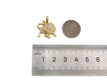 Load image into Gallery viewer, Colorful CZ Micro Pave Bull Pendant/Charm,Cubic Zirconia Charm, Necklace Bracelet Charm Pendant,17x18mm, Sku#LD35