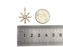 Load image into Gallery viewer, CZ Micro Pave North Star Shape Pendant/Charm, 14K Gold Filled Star Charm, Necklace Bracelet Charm Pendant,18x21mm,Sku#LX01
