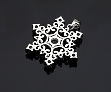 Load image into Gallery viewer, CZ Micro Pave Snowflake Pendant, Gold/Silver Plated Jewelry, Snowflake Charm Pendant, 26x23mm,sku#F1220