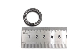 Load image into Gallery viewer, CZ Micro pave Round Clasp with Easy Open spring, sku#H260