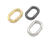 Load image into Gallery viewer, 30mm Oval Spring Gate, Gold/Silver/Gunmental Oval Clasp, Snap Clip Trigger Clasp, Spring Buckle for Chain Purse Key Jewelery, sku#H308C