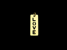Load image into Gallery viewer, Hollow Out LOVE Long Bar Pendant, Rectangle Cubic Zirconia Pendant, DIY Mother's Day Gift, 11x29mm, Sku#F1100
