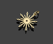 Load image into Gallery viewer, CZ Micro Pave North Star Flower Shape Pendant/Charm, 14K Gold Filled Star Charm, Necklace Bracelet Charm Pendant,15x17mm,Sku#LX02