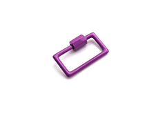 Load image into Gallery viewer, Colorful Enamel Rectangle Shape Clasp, Enamel Clasp, Black/Red/Pink/White/Blue Carabiner Clasp, 14x23mm, sku#H243