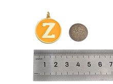 Load image into Gallery viewer, New Trendy Mustard Gold Enamel Initials Letter Charm/Pendant, Enamel Initial Alphabet Letters, Custom Naming Pendants, 25x28mm,sku#ML38