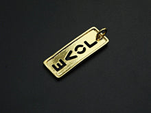 Load image into Gallery viewer, Hollow Out LOVE Long Bar Pendant, Rectangle Cubic Zirconia Pendant, DIY Mother's Day Gift, 11x29mm, Sku#F1100