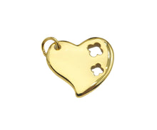 Load image into Gallery viewer, 18K Dainty Gold Hollow Out Rose Flower Heart Shape Pendant, Sku#F1392C