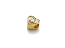 Load image into Gallery viewer, New Trendy Gold Mother of Pearl  A-Z 26 Initials Letter Heart Space Beads, Initial Letter Beads, 7x9x10mm,sku#G420