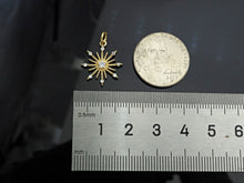 Load image into Gallery viewer, CZ Micro Pave North Star Flower Shape Pendant/Charm, 14K Gold Filled Star Charm, Necklace Bracelet Charm Pendant,15x17mm,Sku#LX02
