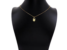 Load image into Gallery viewer, Dainty Gold Padlock Charms, Dainty Lock Teddy Bear Charms, Gold Char Pendant, Padlock Necklace Charms, 9x15mm, Sku#F1339