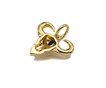 Load image into Gallery viewer, Cobalt Blue CZ Micro Pave 3D Cow Head Shape Pendant,Cubic Zirconia Dainty Gold Charm, Necklace Bracelet Charm Pendant,18x16mm, Sku#F1383