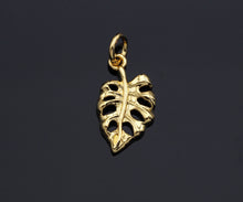 Load image into Gallery viewer, CZ Micro Pave Banana Leaf Pendant with bail,Cubic Zirconia Banana Leaf Pave Pendant Beads, Pave Pendant, 9x16mm,SKU#F1191