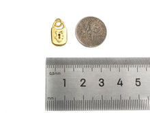 Load image into Gallery viewer, Dainty Gold Padlock Charms, Dainty Lock Teddy Bear Charms, Gold Char Pendant, Padlock Necklace Charms, 9x15mm, Sku#F1339