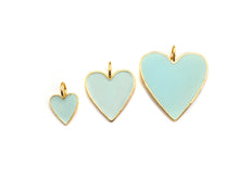 Load image into Gallery viewer, Black White Red Blue Enamel Heart Pendant, Sku#FH30