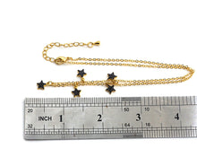 Load image into Gallery viewer, Dainty Gold Black Star Layering Necklace, Gold Necklace, Layering Necklace, Star Necklace, Choker Necklace, Mom Christmas Gift, sku# Z712