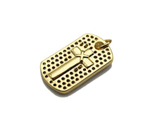 Load image into Gallery viewer, CZ Cross On Rectangle Shape Charm, Sku#LK198