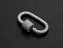 Load image into Gallery viewer, Oval Shape Clasp, CZ Pave Clasp, Gold/Silver/Rose Gold/Gunmetal Carabiner Clasp, 19x29mm, sku#H190