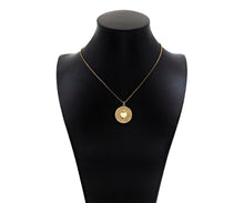 Load image into Gallery viewer, 14K Gold Filled Heart On Round Medallion Pendant,SKU#LX03