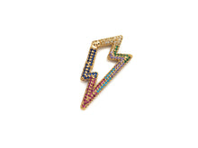 Load image into Gallery viewer, NEW Fully CZ Micro pave Lightning Bolt Clasp, H262