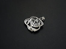 Load image into Gallery viewer, CZ Micro Pave Rose Flower Pendant/Charm,Cubic Zirconia Paved
