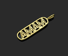 Load image into Gallery viewer, CZ Micro Pave Mama Word On Long Oval Frame Shape Pendant, 18K Gold Filled Charm, DIY Mother's Day Necklace Bracelet Pendant,9x36mm,Sku#JL49