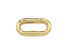 Load image into Gallery viewer, Gold/Silver Oval Clasp with Screw Patten, Snap Clip Trigger Clasp, Spring Buckle for Chain Purse Key Jewelery, 17x33mm, sku#H310
