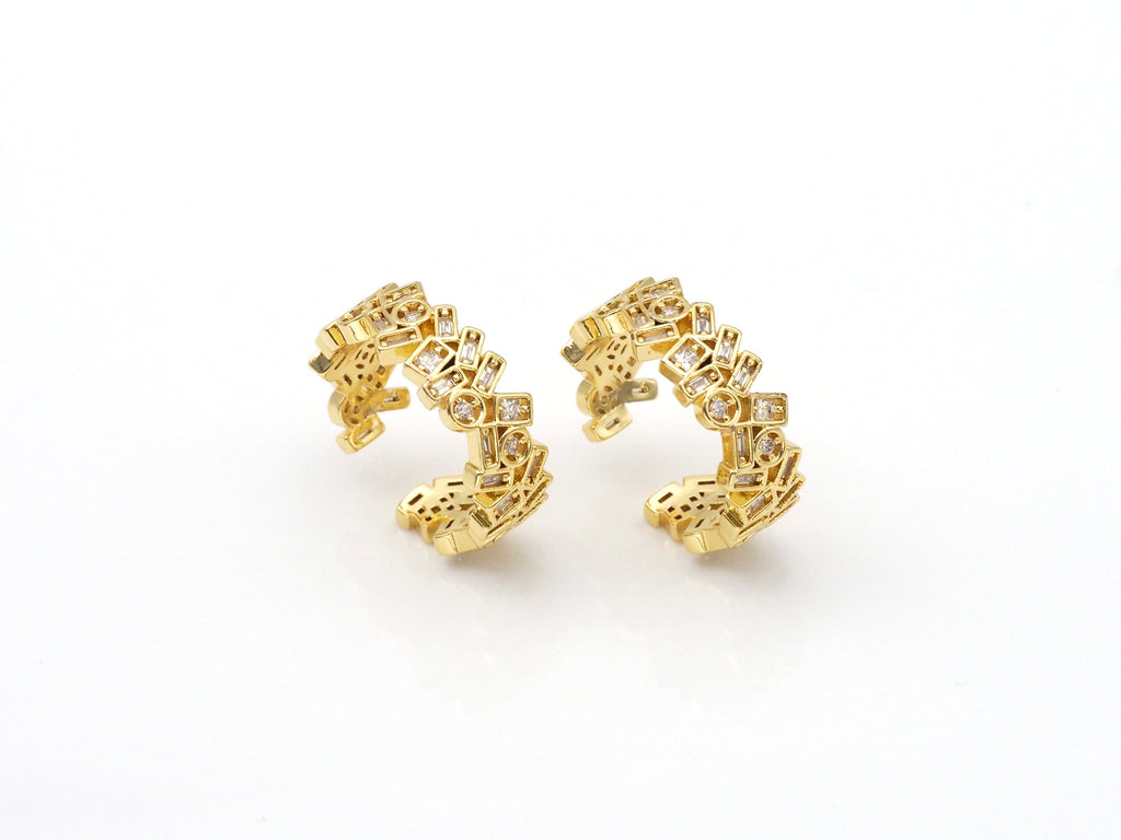 Baguette CZ Adjustable Ring, Sku#X209
