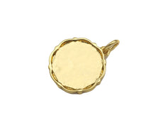 Load image into Gallery viewer, 18K Dainty Gold Angel Face On Round Coin Shape Pendant/Charm,Gold Angle Medallion Charm, Necklace Bracelet Charm Pendant,17x15mm, Sku#F1362