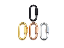 Load image into Gallery viewer, Large Oval Shape Screw Clasp, Gold/Silver/Gunmetal/Rose Gold Carabiner Clasp, Carabiner Clasp,19x36mm, sku#H244