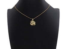 Load image into Gallery viewer, CZ Micro Pave Rose Flower Pendant/Charm,Cubic Zirconia Paved