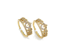 Load image into Gallery viewer, CZ Crown Shape Adjustable Ring, Sku#X237