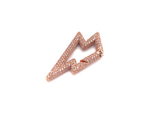 Load image into Gallery viewer, NEW Fully CZ Micro pave Lightning Bolt Clasp, H262