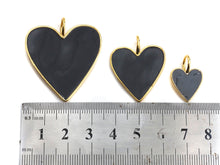 Load image into Gallery viewer, Black White Red Blue Enamel Heart Pendant, Sku#FH30