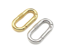 Load image into Gallery viewer, Gold/Silver Oval Clasp with Screw Patten, Snap Clip Trigger Clasp, Spring Buckle for Chain Purse Key Jewelery, 17x33mm, sku#H310