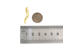 Load image into Gallery viewer, 18k Shiny Gold/Silver Italian Horn Charms, Protection Horn Charms, Chilli Shape Pendant, Bracelet Necklace Charms, 5x26mm, sku#L457