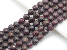 Load image into Gallery viewer, Double Sided Turtle Shell Cut Natural Garnet Coin beads, 8mm Flat coin faceted, Natural Gemstone Beads, 16 Full strand, sku#U608
