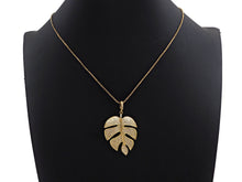 Load image into Gallery viewer, CZ Micro Pave Large Leaf Shape Pendant, Large Leaf Pendants, 30x41mm,sku#F1101