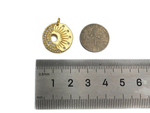 Load image into Gallery viewer, CZ Micro Pave Radical Light Cresent Moon Charm, sku#L374