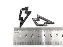 Load image into Gallery viewer, NEW Fully CZ Micro pave Lightning Bolt Clasp, H262