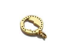 Load image into Gallery viewer, CZ Enamel Moon Coin charm, sku#L324
