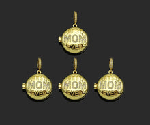 Load image into Gallery viewer, CZ Micro Pave Mom On Open-Up Round Box Shape Pendant, 22x23mm,Sku#F1405C