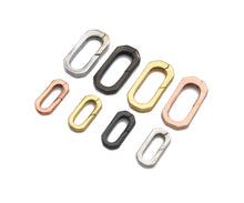 Load image into Gallery viewer, 12x25/8x17mm Spring Gate, Gold/Silver/Gunmental Oval Clasp, Snap Clip Trigger Clasp, Spring Buckle for Chain Purse Key Jewelery, Sku#H321