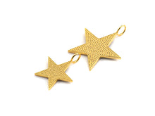 Load image into Gallery viewer, Black White Red Blue Enamel Five Star Pendant with Gold Finish, Enamel Star, Colorful Enamel Star, 15mm/25mm/35mm, sku#FH31