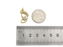 Load image into Gallery viewer, CZ Micro Pave Foot Shape Pendant,18K Gold Star Charm, Necklace Bracelet Charm Pendant,12x21mm,Sku#FH158